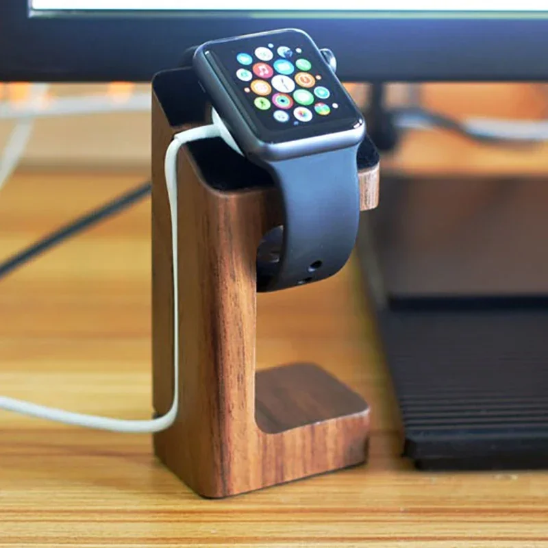 Wooden Apple Watch Charger Sta - Smartwatch Watch Accessories review and price