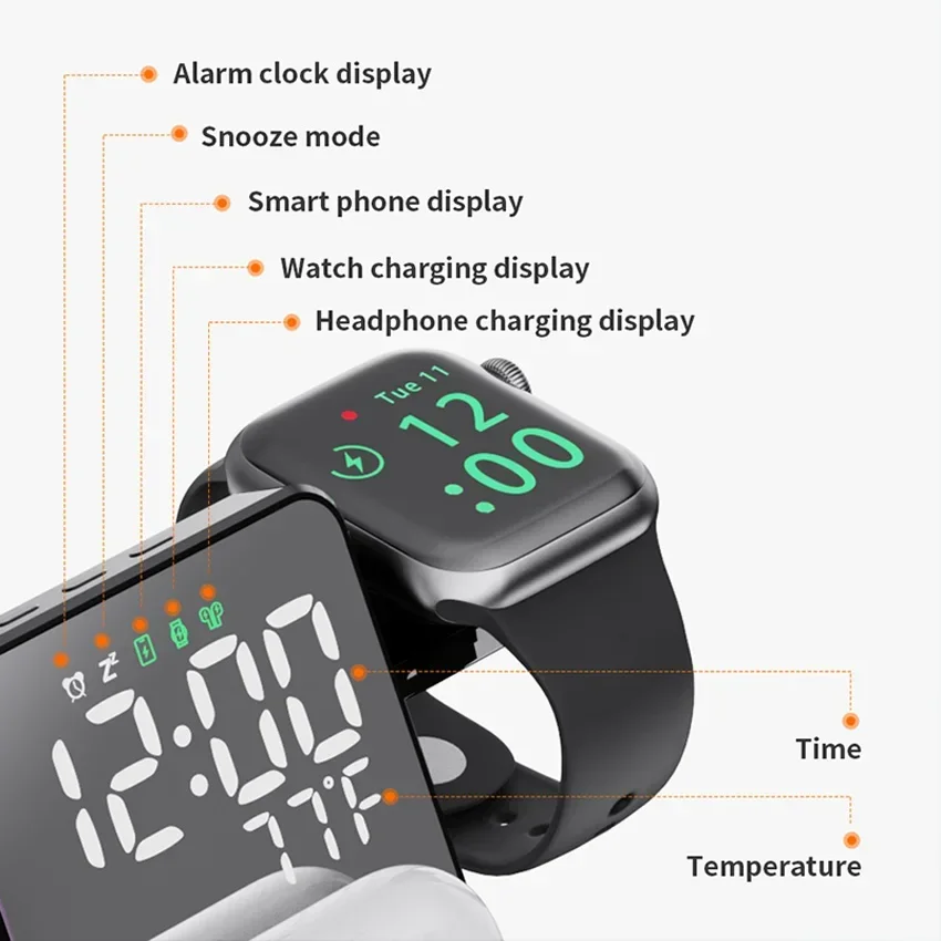 Wireless Charger Alarm Clock S - Smartwatch Ac review and price