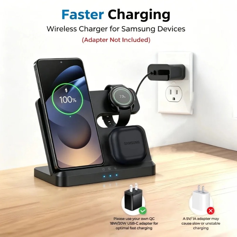3 in 1 Fast Wireless Charger F - Smartwatch Ac review and price