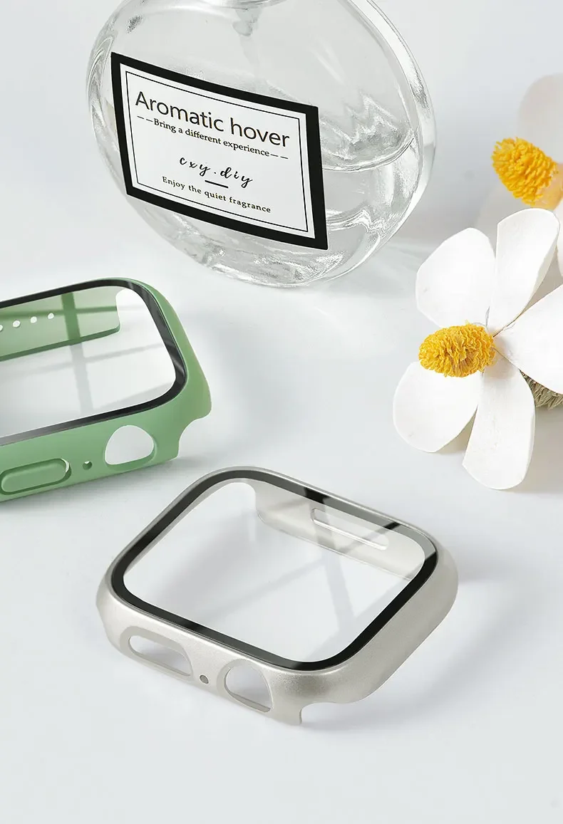 Tempered Glass+cover For Apple - Smartwatch Band Accessories review and price