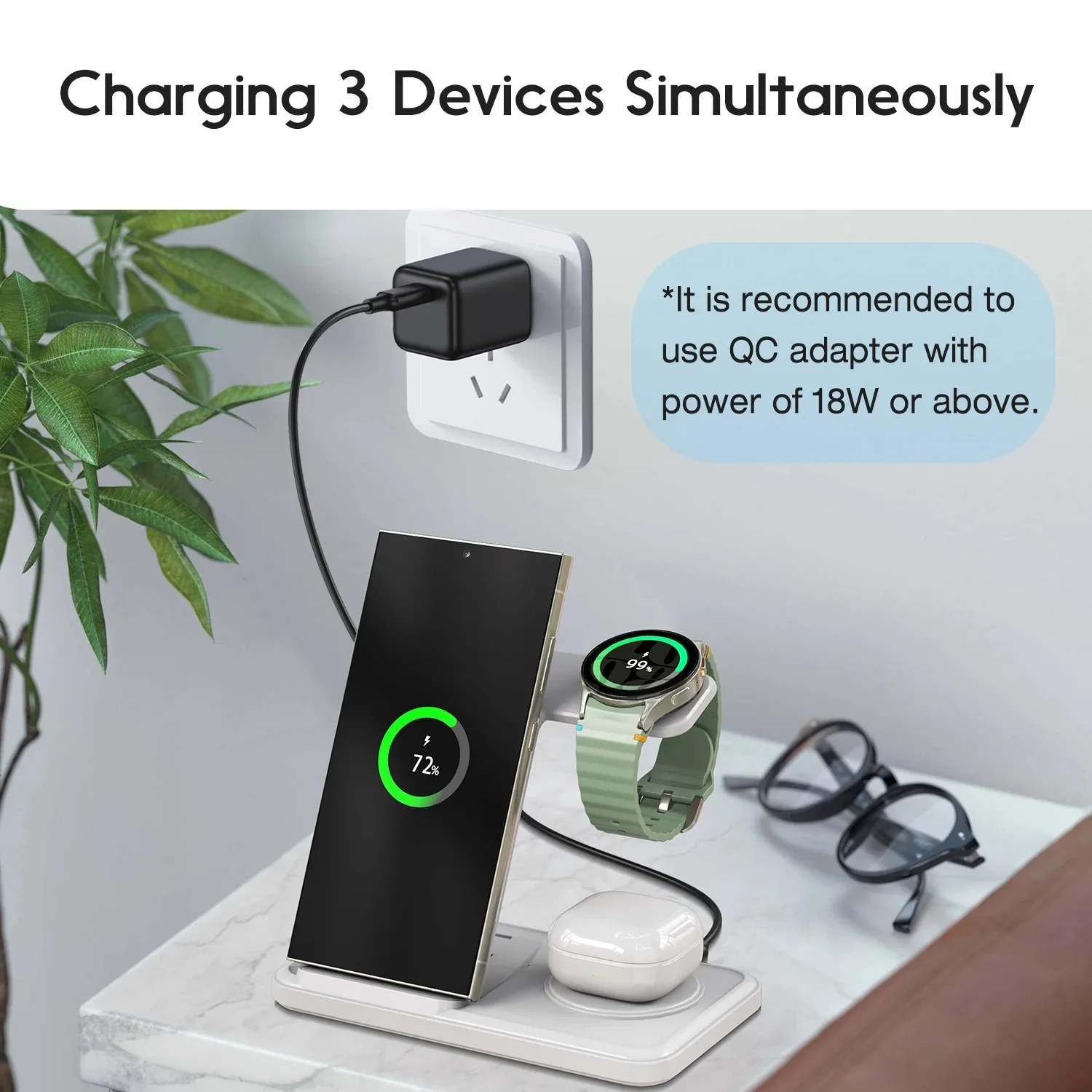 Desktop 3-in-1 Wireless Charge - Smartwatch Ac review and price