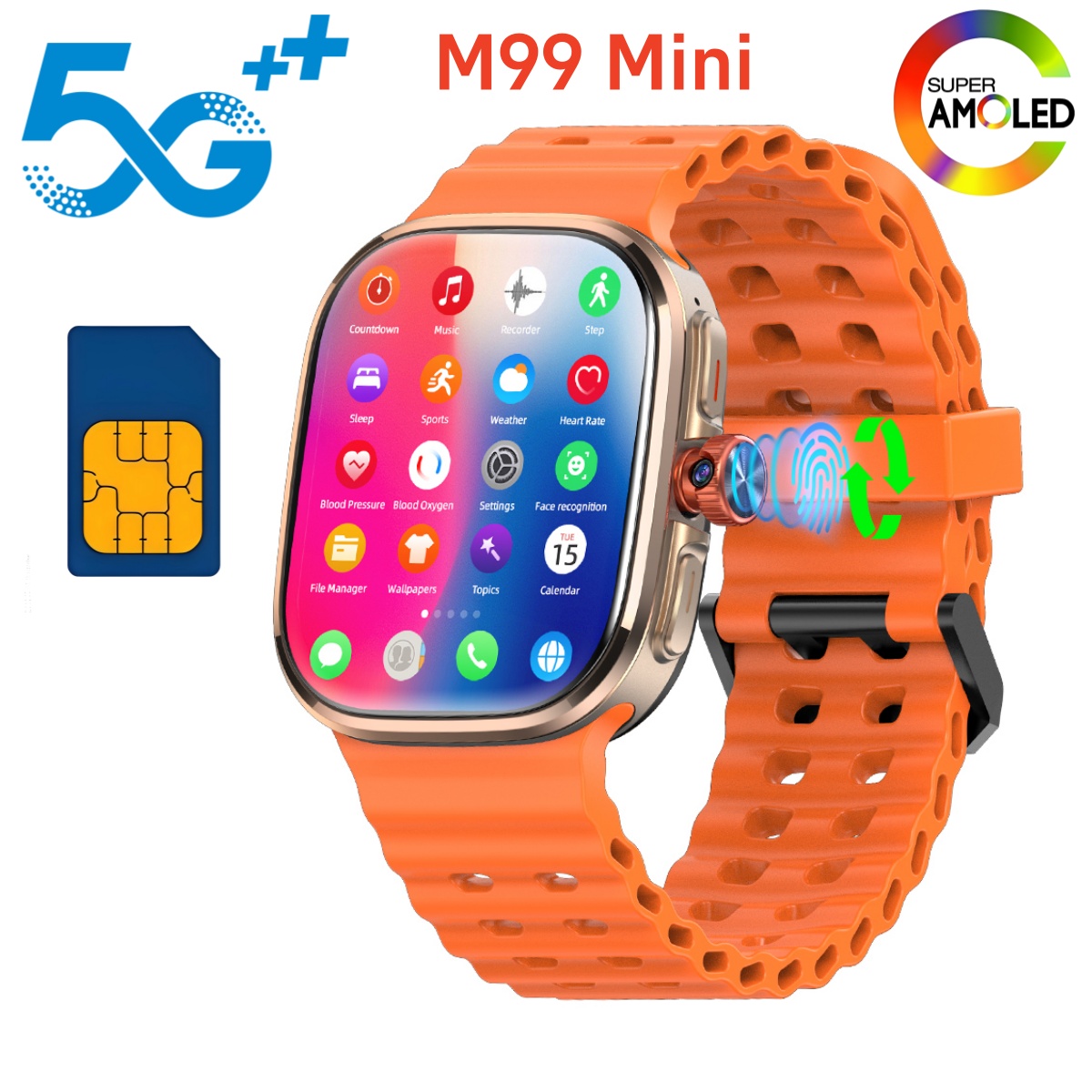 M99 Mini Smartwatch 5G Android - Smartwatch Face review and price