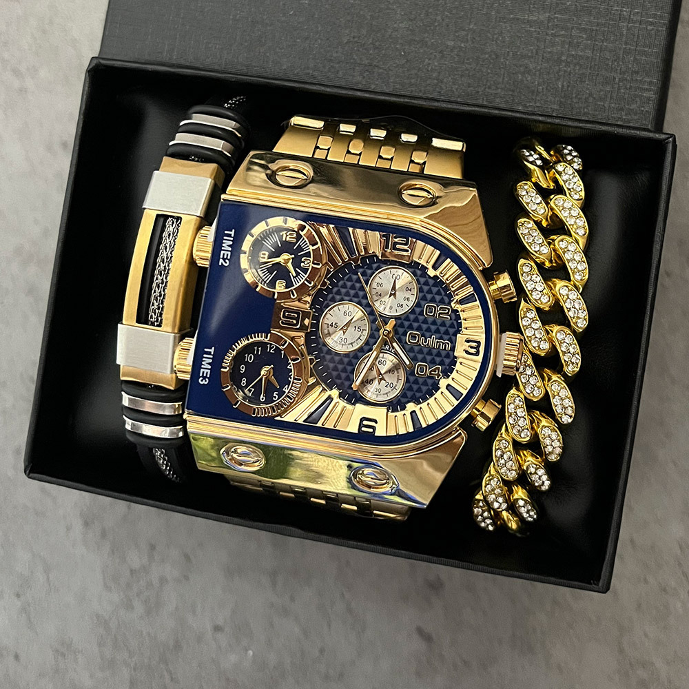 Men's luxury rectangular gold  - Smartwatch Face review and price