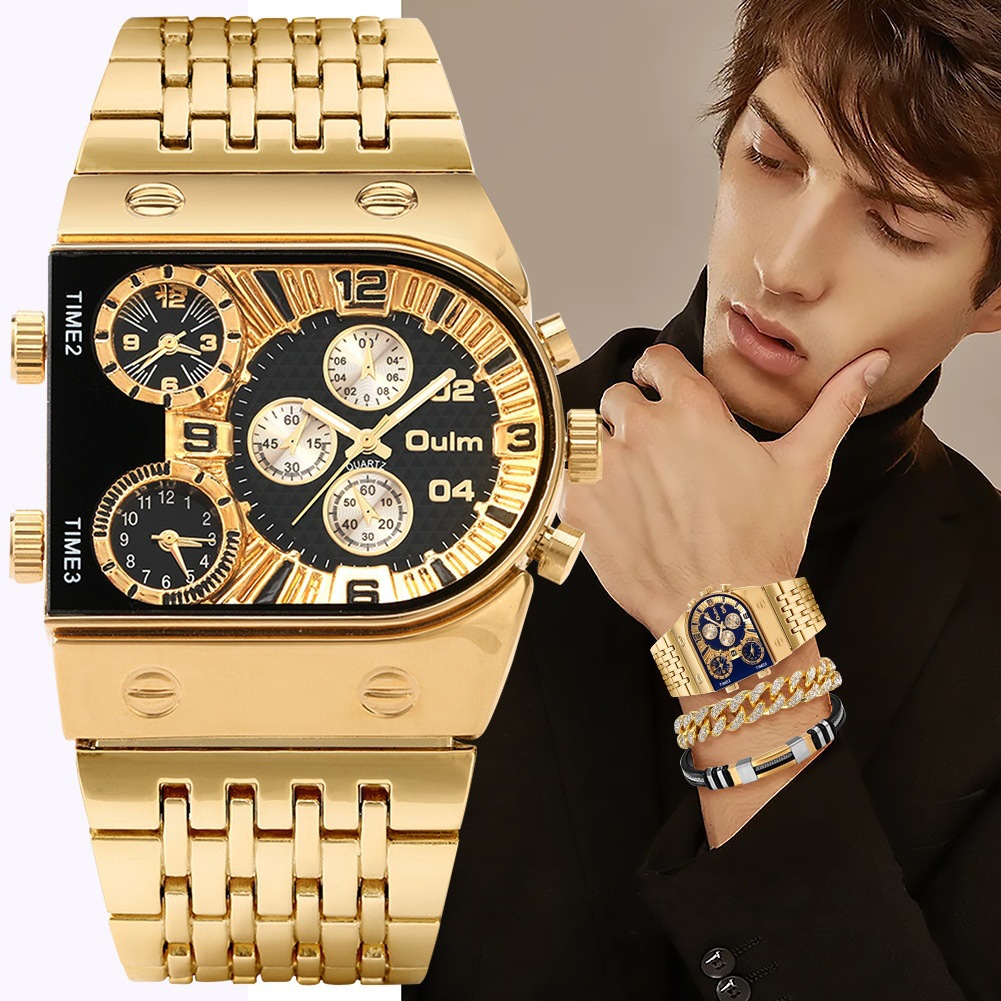 Men's luxury rectangular gold  - Smartwatch Face review and price