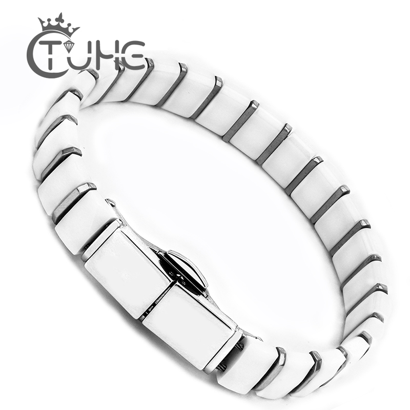 White Black Men Health Bracele - Ceramic Link Bracelet review and price