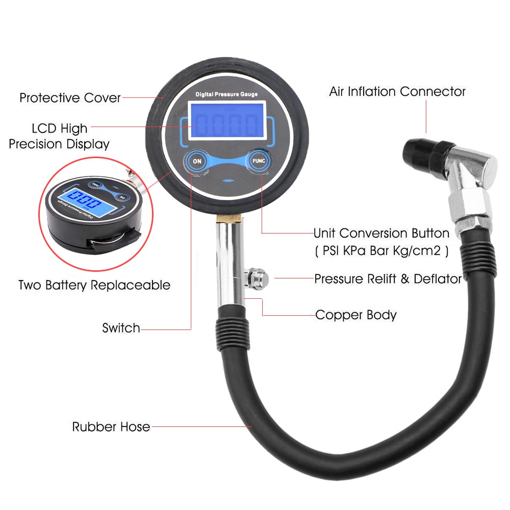 0-200Psi Tire Pressure Gauge M - Smartwatch Universal review and price