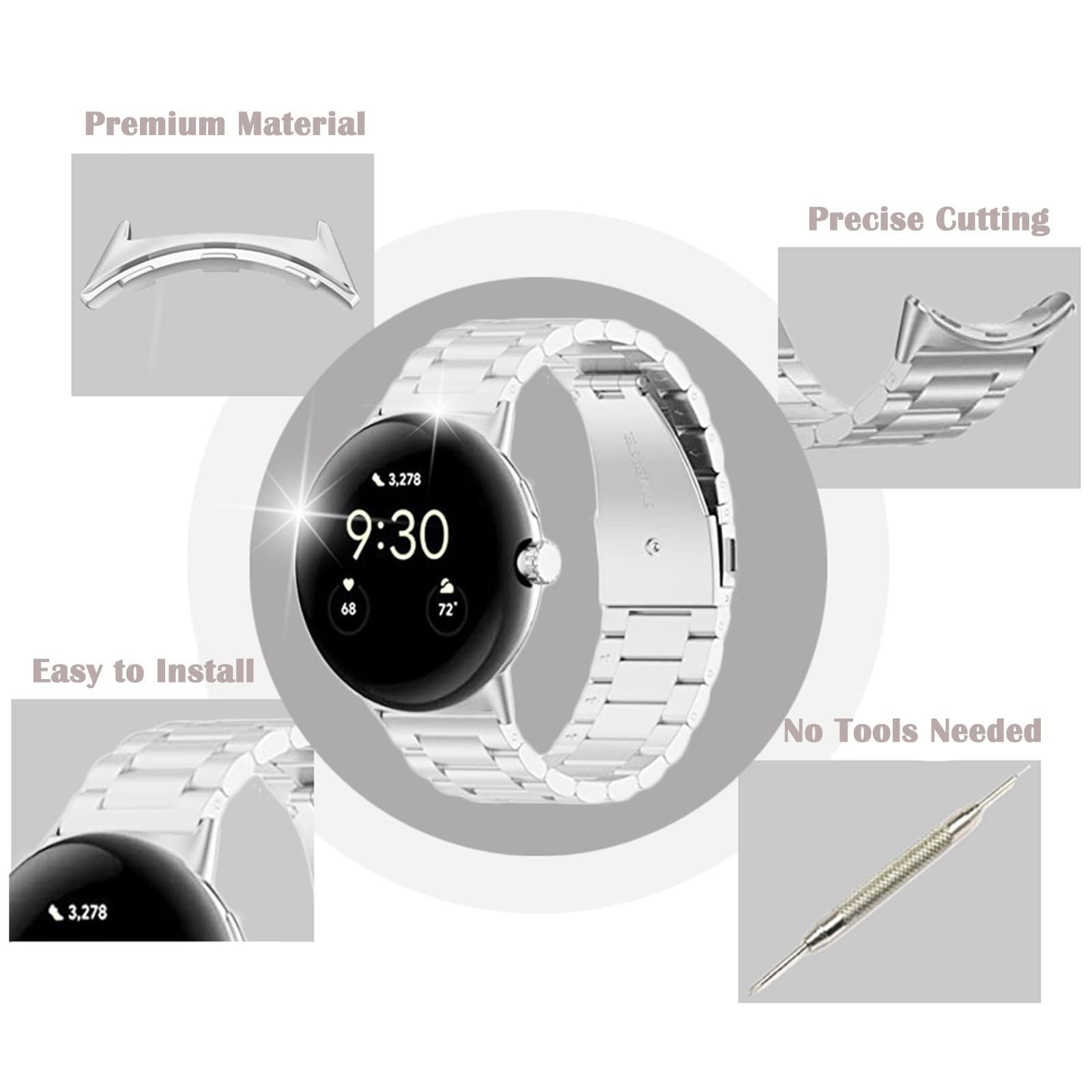 1/2 pair Metal Connector For G - Watch Band Connector review and price
