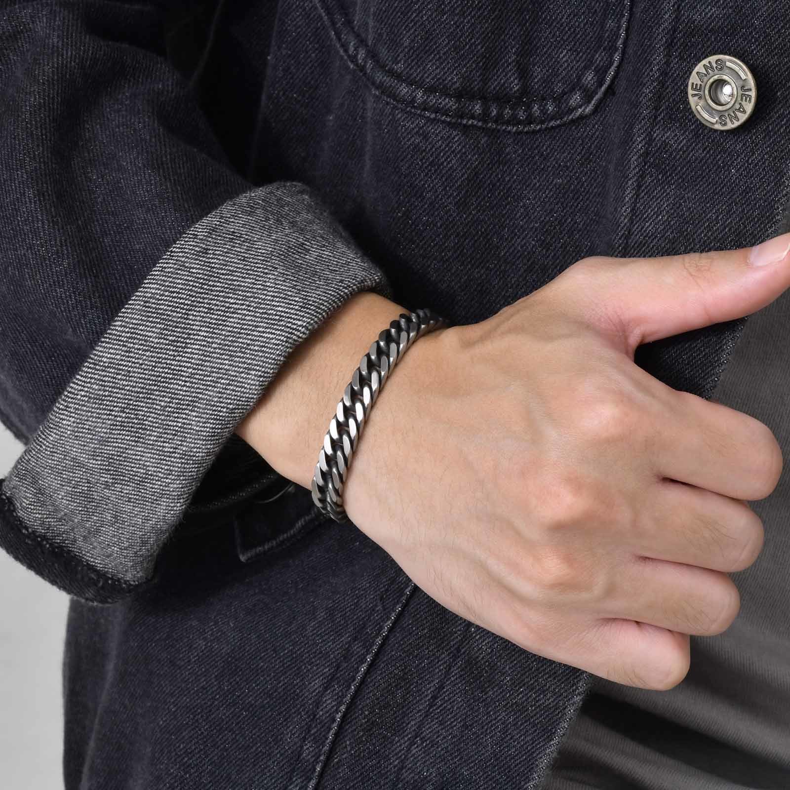 Vnox Chunky Retro Cuban Chain  - Ceramic Link Bracelet review and price