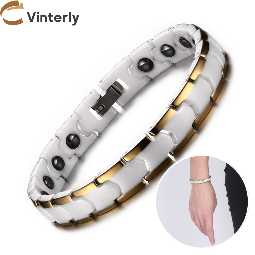 Vinterly Bracelets for Women A - Ceramic Link Bracelet review and price