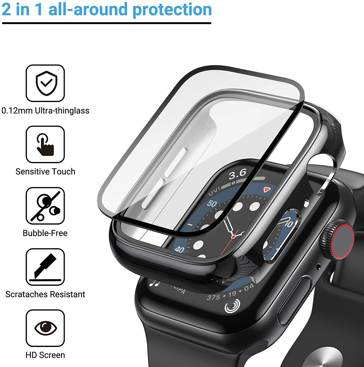 Glass+cover For Apple Watch Ca - Smartwatch Band Accessories review and price