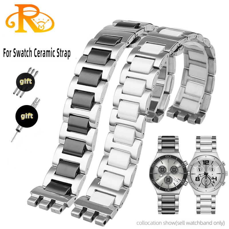 For Swatch Ceramic+ Stainless  - Ceramic Link Bracelet review and price