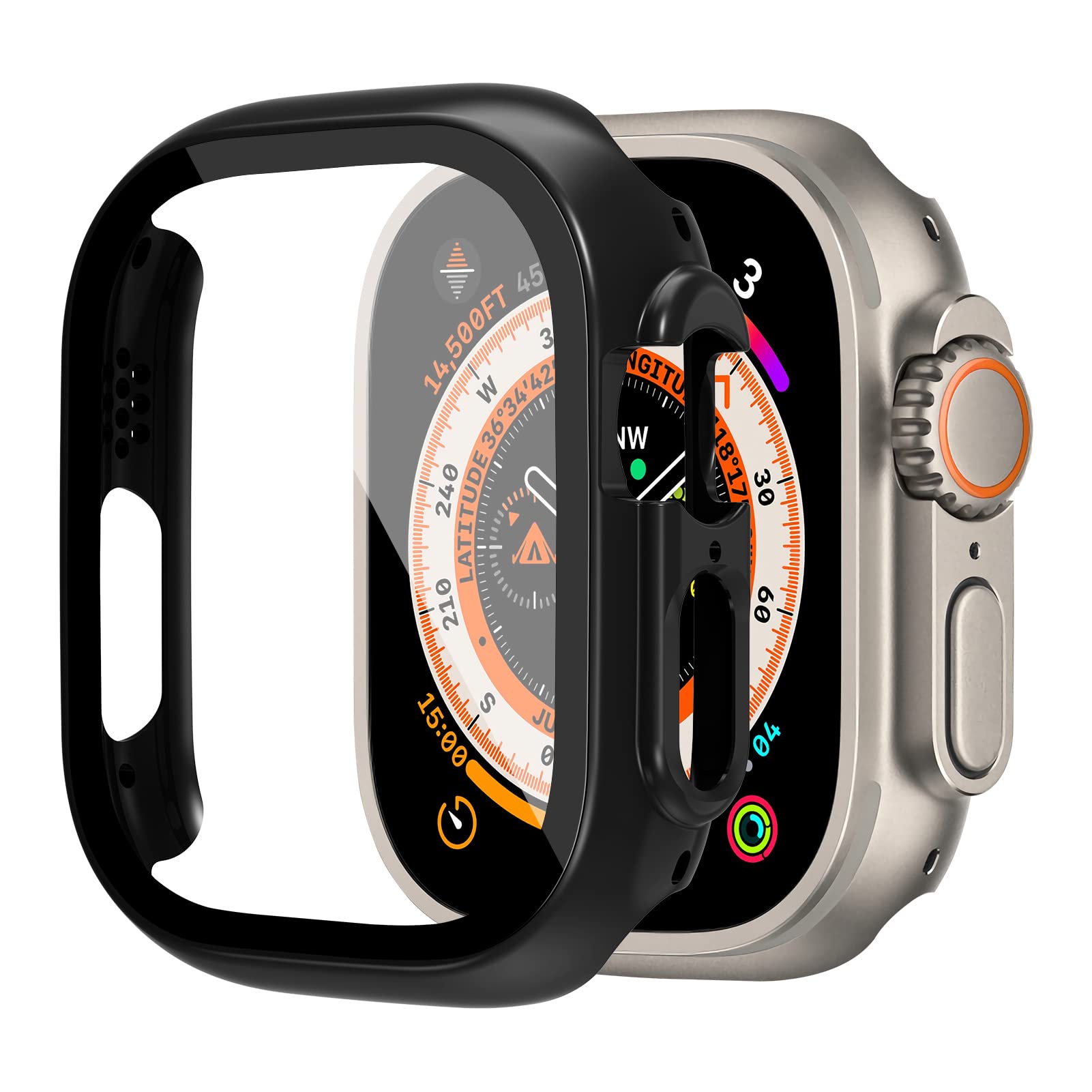 Glass+case For Apple Watch Ult - Smartwatch Band Accessories review and price