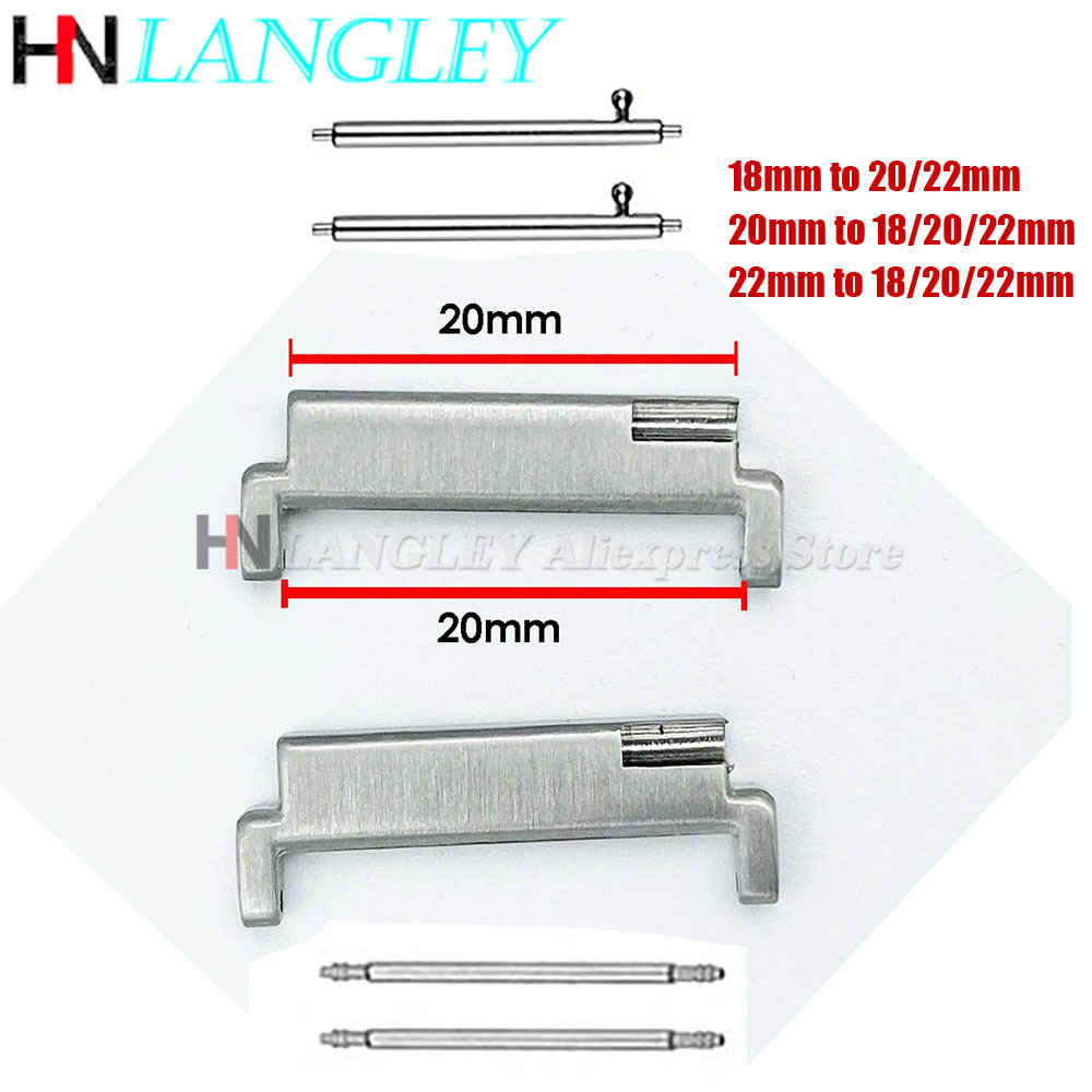 1Pair Strap Metal Adapter 18mm - Watch Band Connector review and price