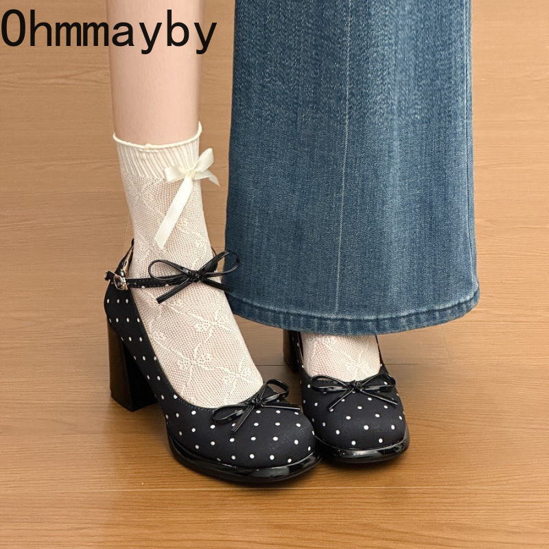 Platform Thick Heel Women Mary - Leather Classic Strap review and price