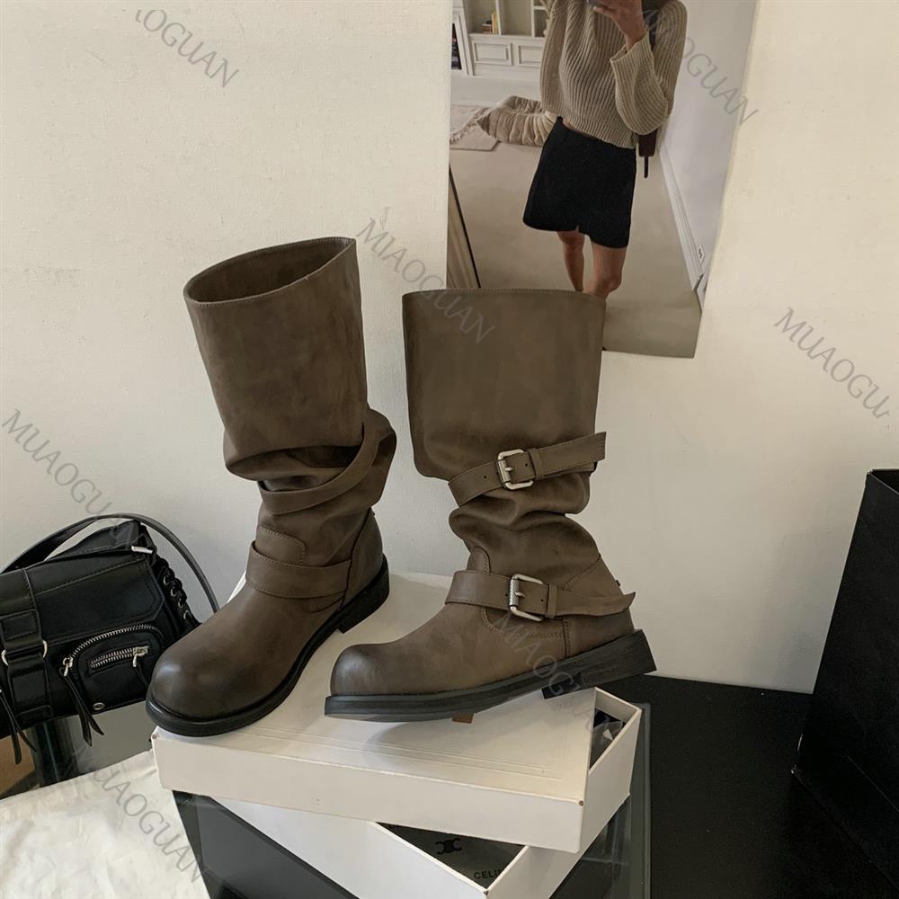 Spring Autumn Chunky Heel Thig - Leather Classic Strap review and price