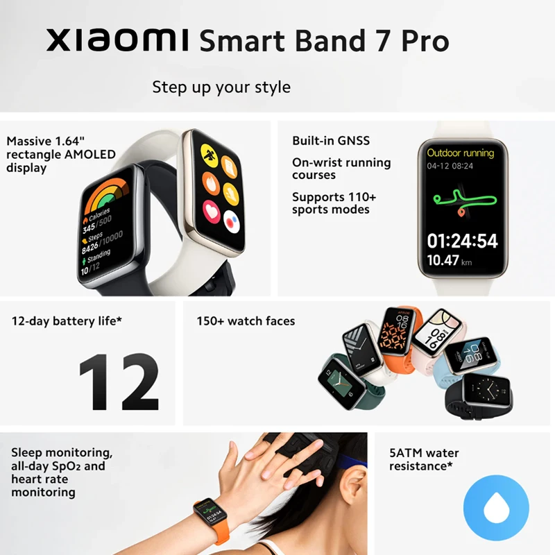 Xiaomi Smart Band 7 Pro 1.64'' - Smartwatch Face review and price