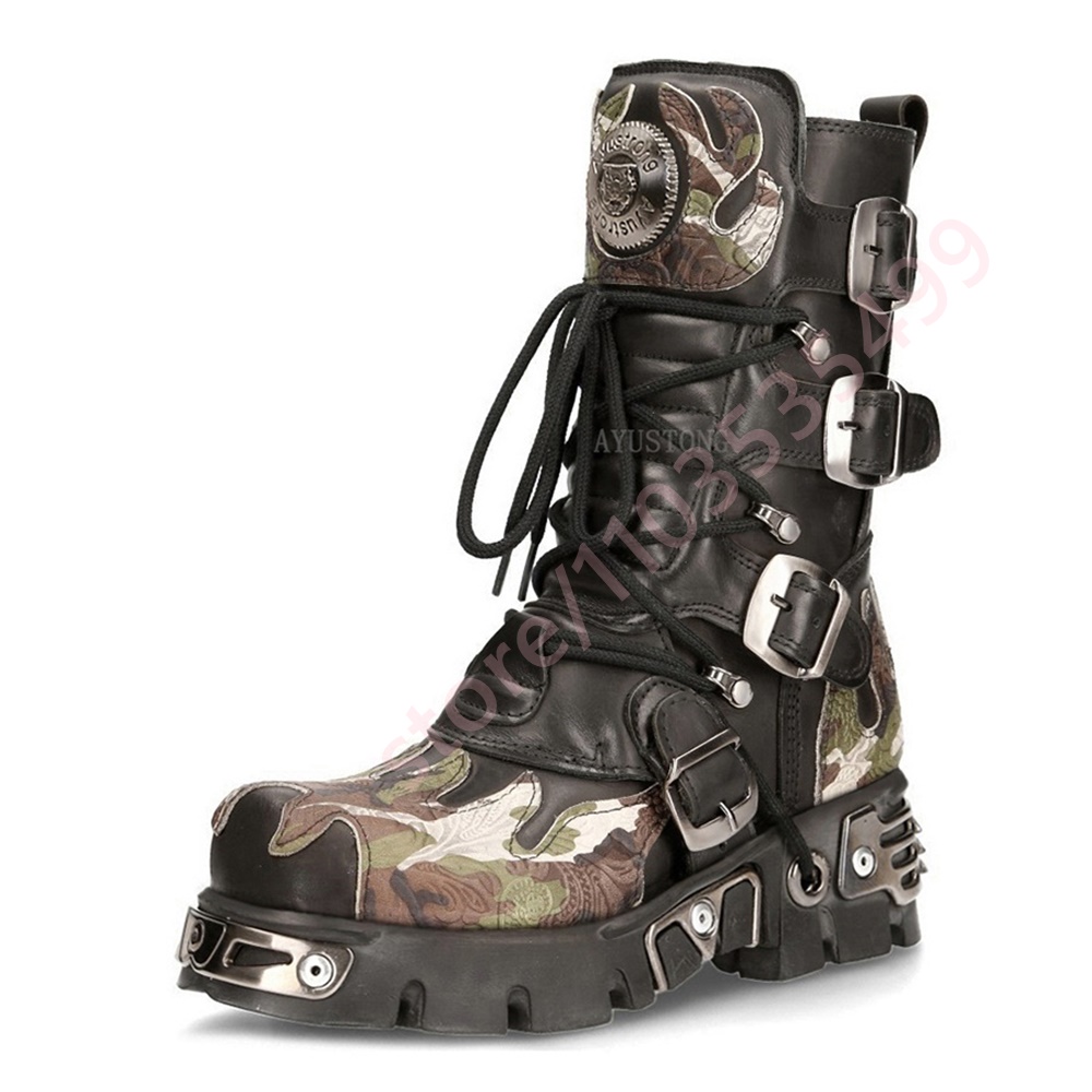 Punk Rock Camouflage Belt Buck - Leather Classic Strap review and price