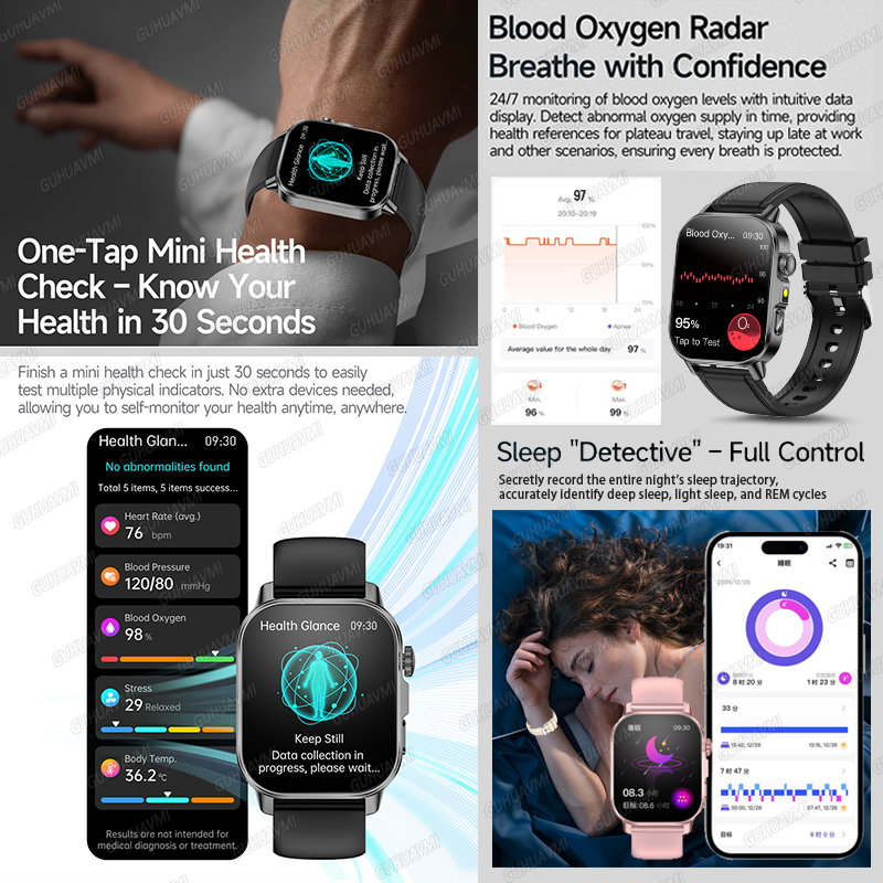 GUHUAVMI 2026 New Precise Heal - Android Smartwatch Accessories review and price