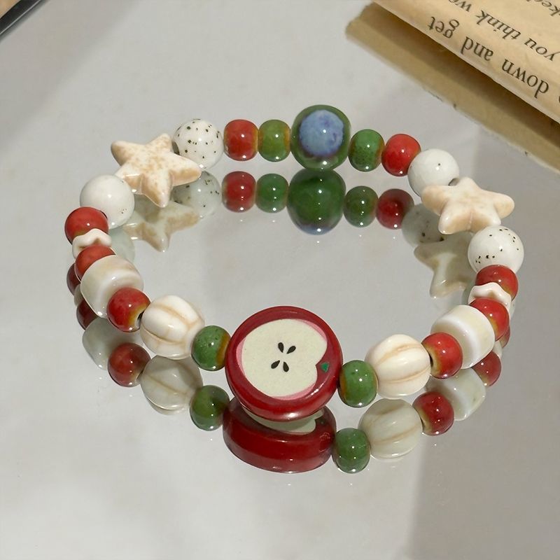 Retro Imitation Apple Ceramic  - Ceramic Link Bracelet review and price