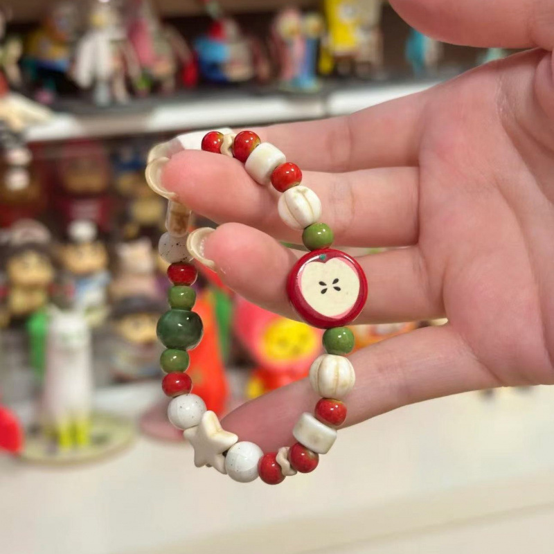 Retro Imitation Apple Ceramic  - Ceramic Link Bracelet review and price