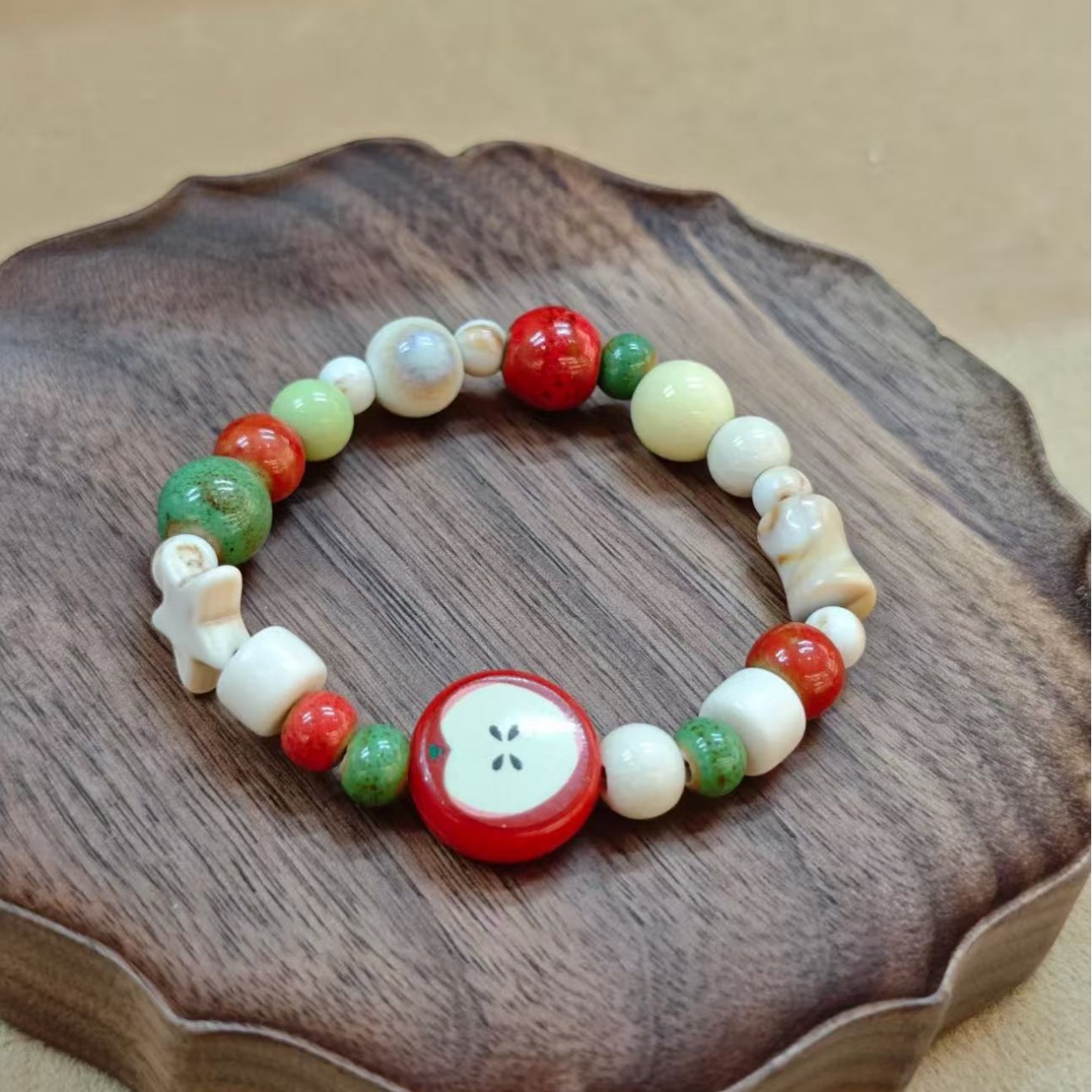 Retro Imitation Apple Ceramic  - Ceramic Link Bracelet review and price