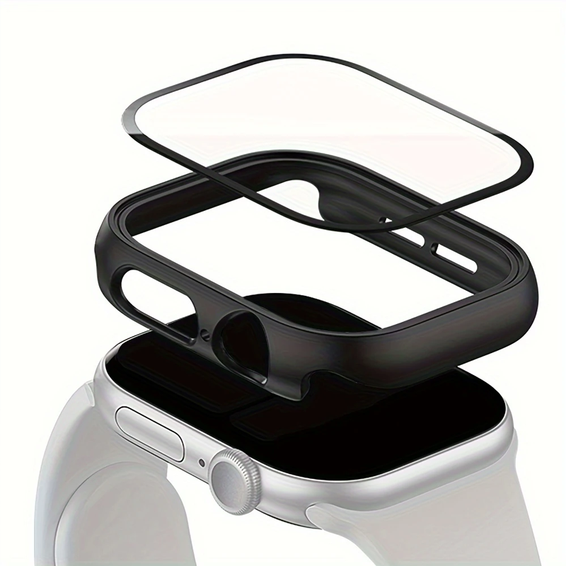 Glass + Case for Apple Watch 4 - Smartwatch Band Accessories review and price