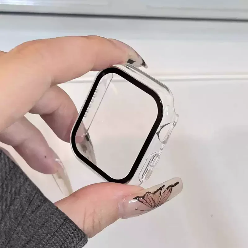 Glass + Case for Apple Watch 4 - Smartwatch Band Accessories review and price