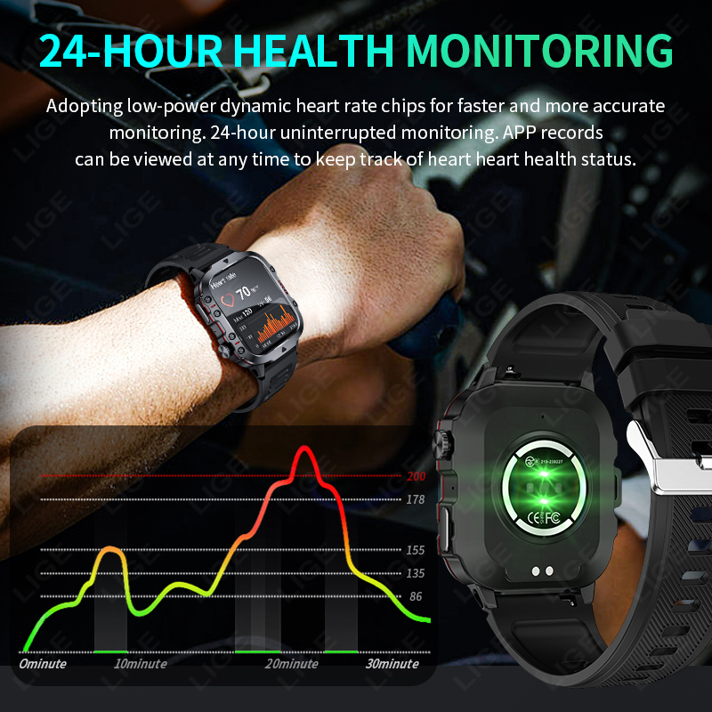 LIGE Outdoor Smart Watch Men 2 - Smartwatch Face review and price