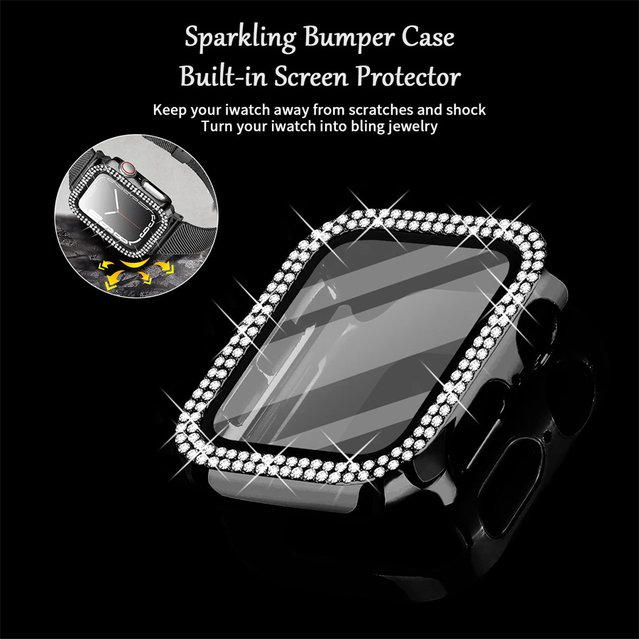 Diamond Cover For Apple watch  - Smartwatch Band Accessories review and price