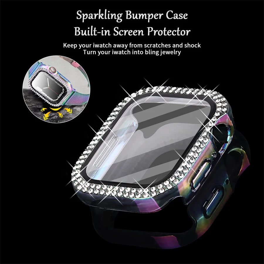 Diamond Cover For Apple watch  - Smartwatch Band Accessories review and price