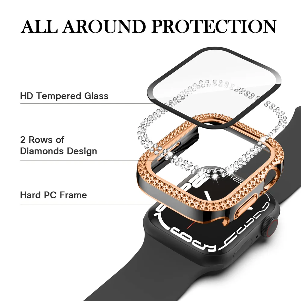 Diamond Cover For Apple watch  - Smartwatch Band Accessories review and price