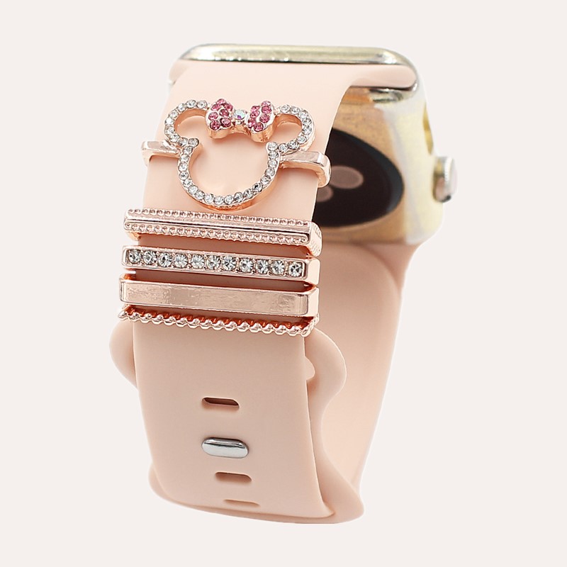 5pcs Cartoon Mouse Rhinestone  - Smartwatch Watch Accessories review and price