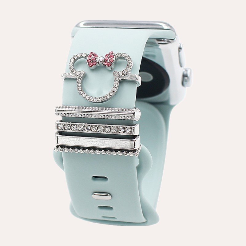 5pcs Cartoon Mouse Rhinestone  - Smartwatch Watch Accessories review and price
