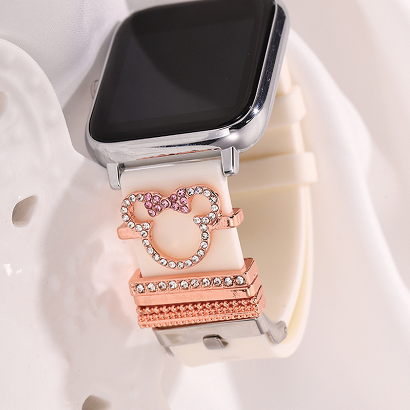 5pcs Cartoon Mouse Rhinestone  - Smartwatch Watch Accessories review and price