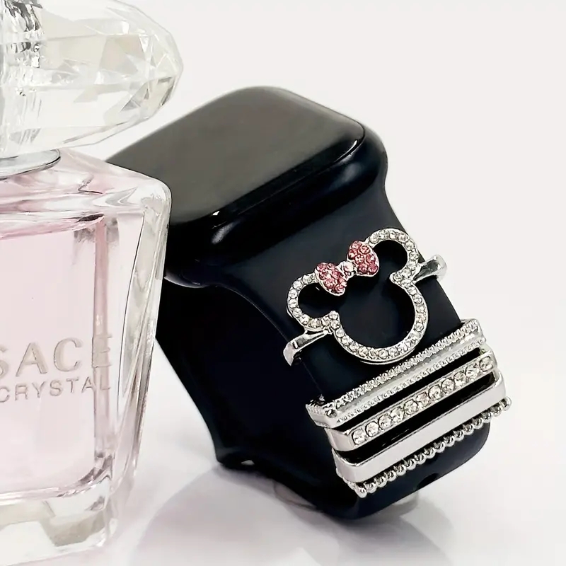 5pcs Cartoon Mouse Rhinestone  - Smartwatch Watch Accessories review and price