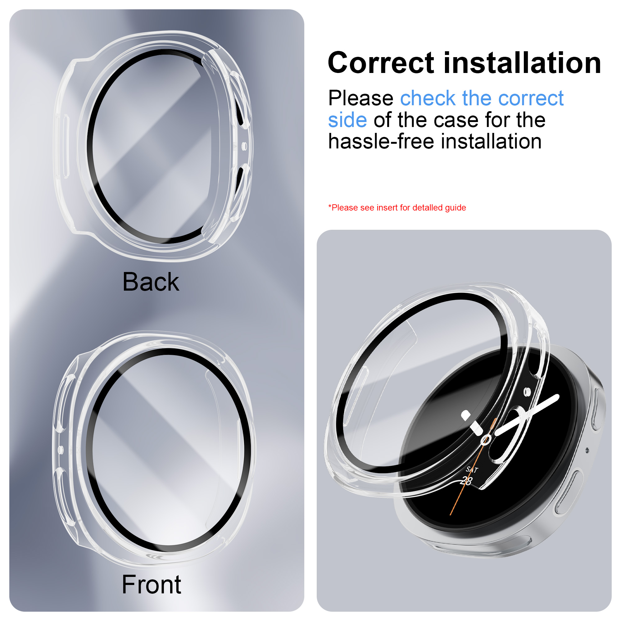 Tempered Glass+PC Case For Sam - Smartwatch Band Accessories review and price