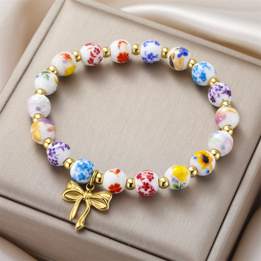 Colorful Ceramic Bead Bracelet - Ceramic Link Bracelet review and price