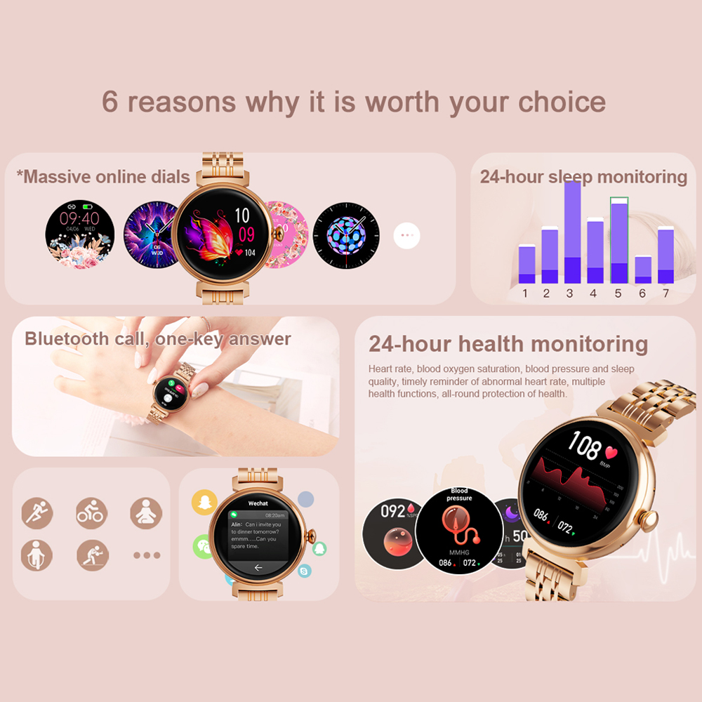 1.04 inch AMOLED Screen Fashio - Smartwatch Face review and price