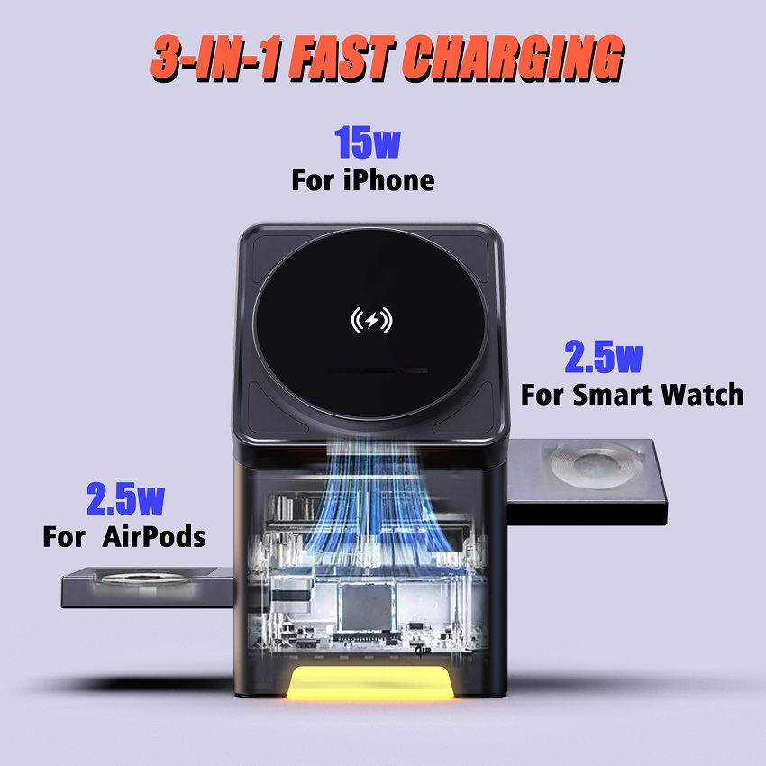 3 in 1 Magnetic Wireless Charg - Smartwatch Ac review and price