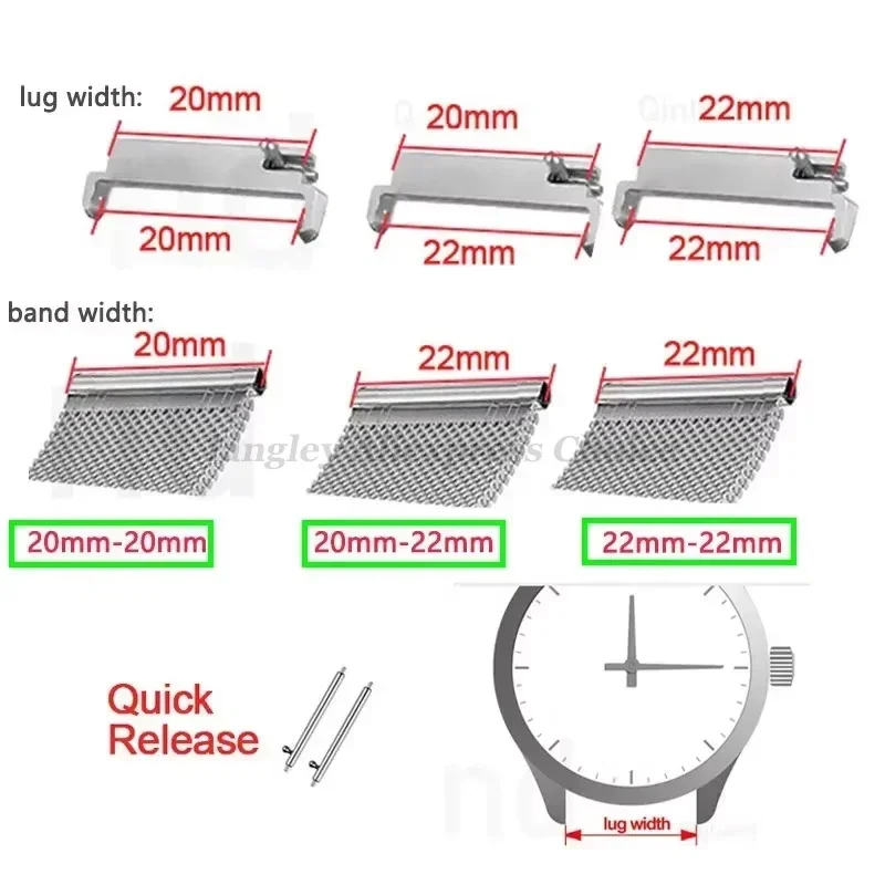 2pcs Watch Band Adapters 20mm  - Watch Band Connector review and price